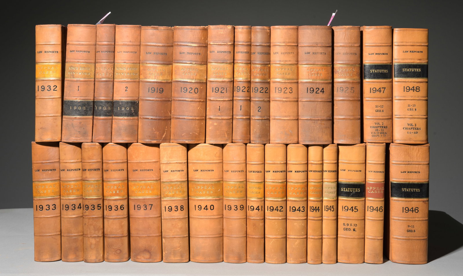 30 Assorted Leather Bound English Law Books (1 of 5)