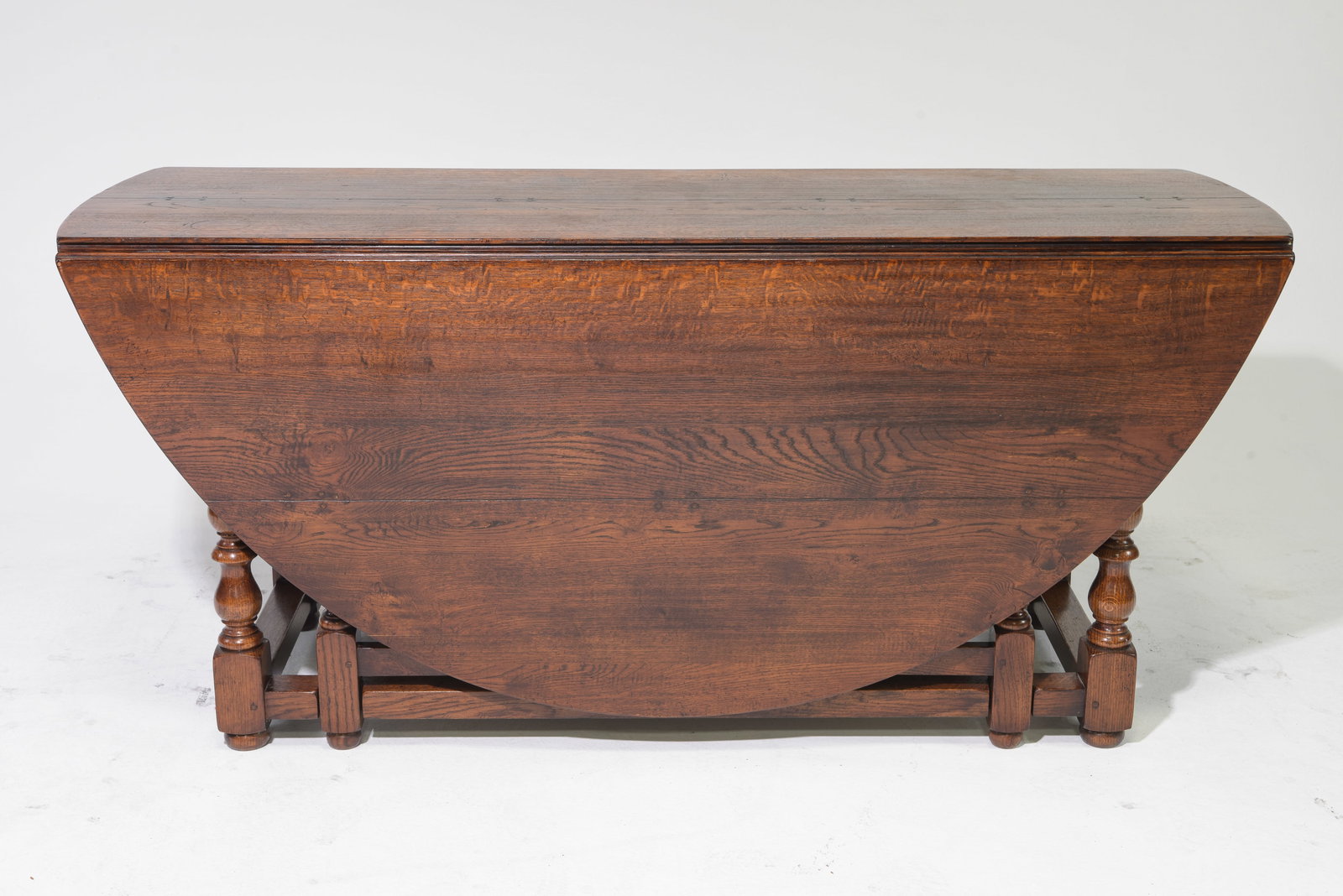 British Large Oak Gateleg Wake Table c.1930's (1 of 3)