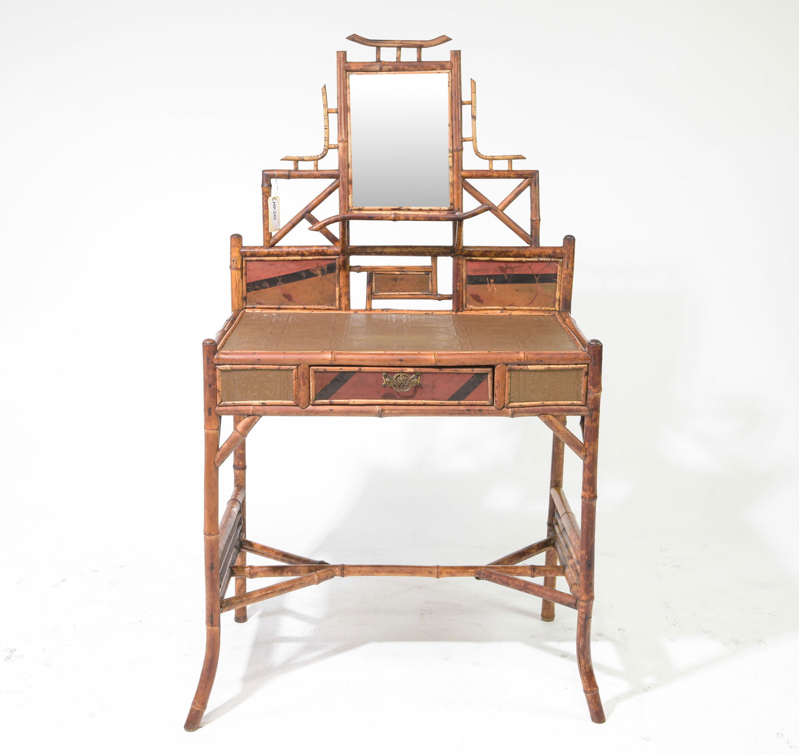 Bamboo Dressing Table with Mirror (1 of 6)
