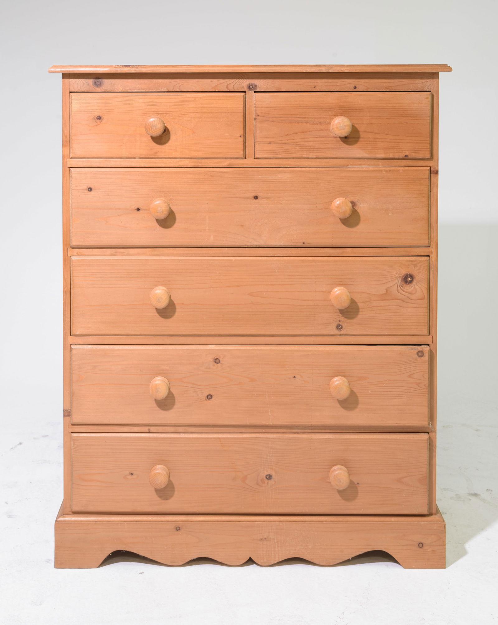 British Pine Six Drawer Chest c.1950's (1 of 5)