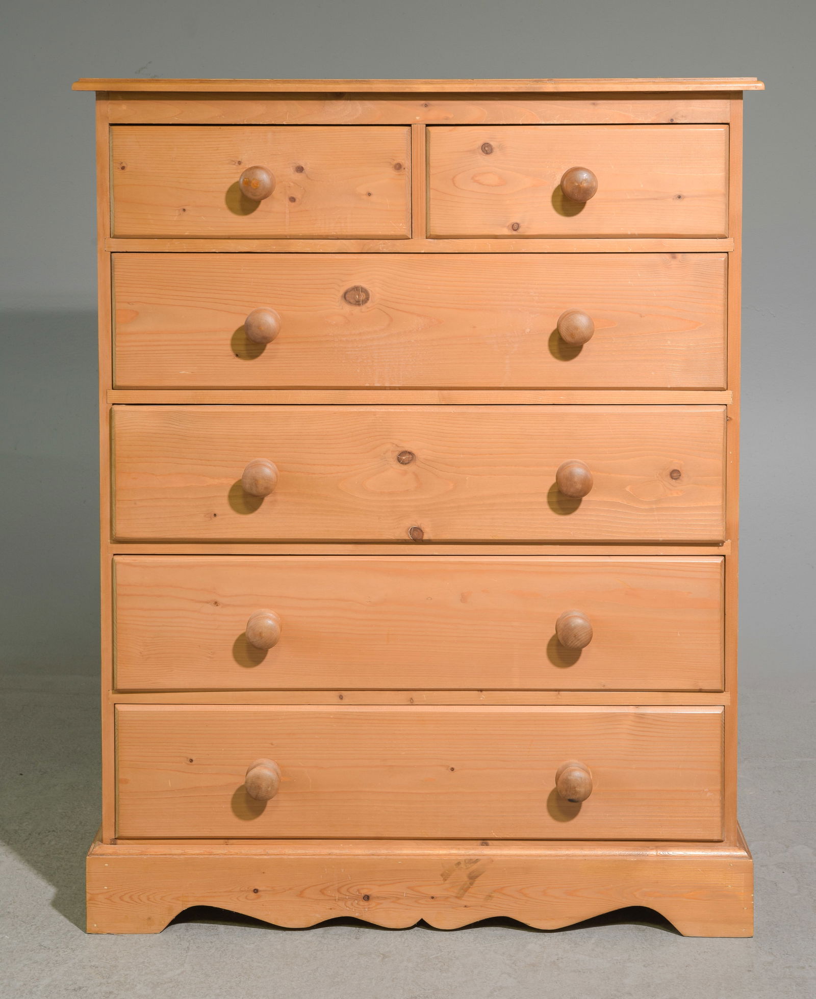 British Pine Six Drawer Chest c.1950's (1 of 5)