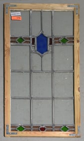 British Large Stained Leaded Glass Window