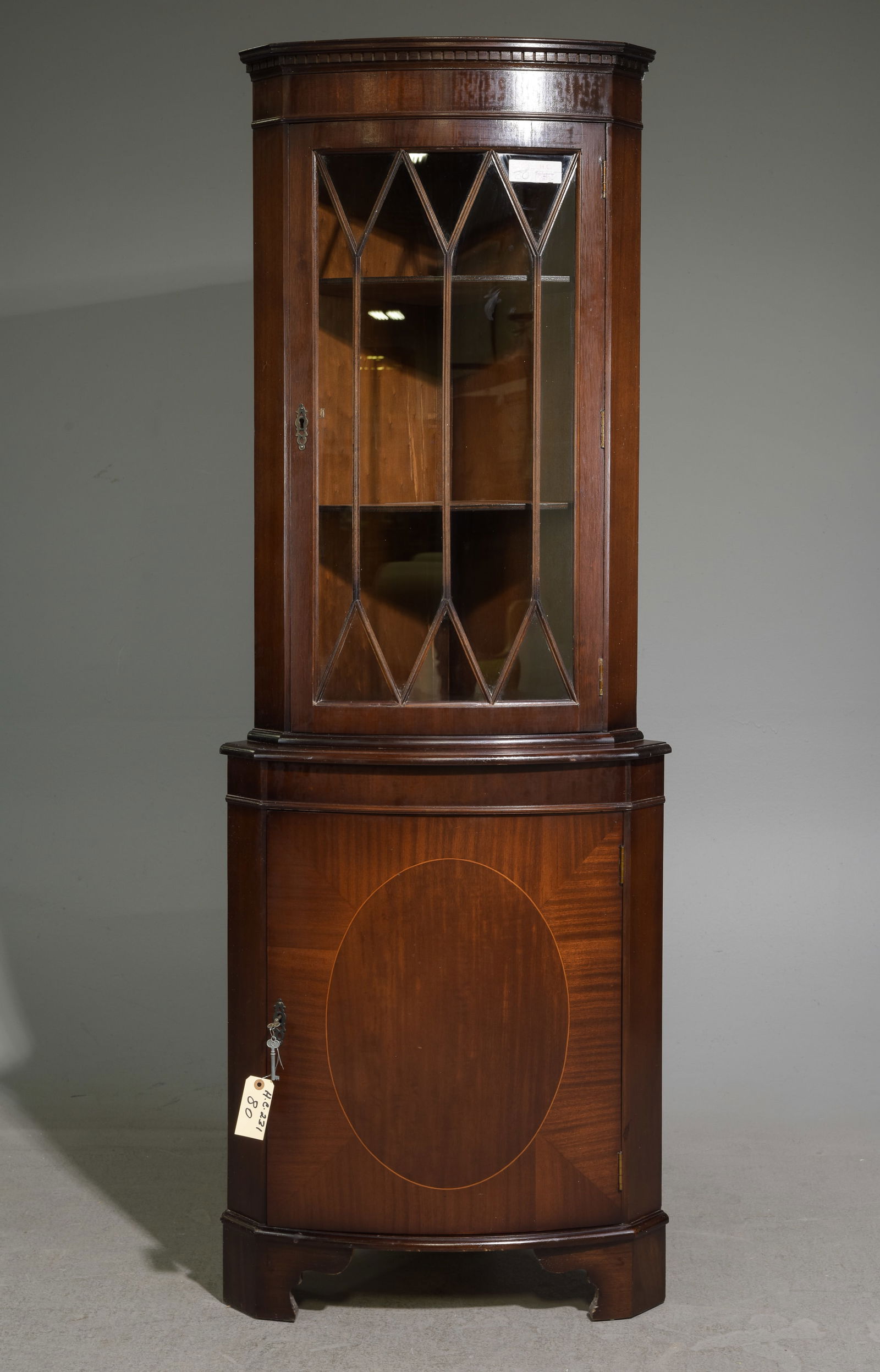 Georgian Style Mahogany Corner Cabinet #2 (1 of 3)