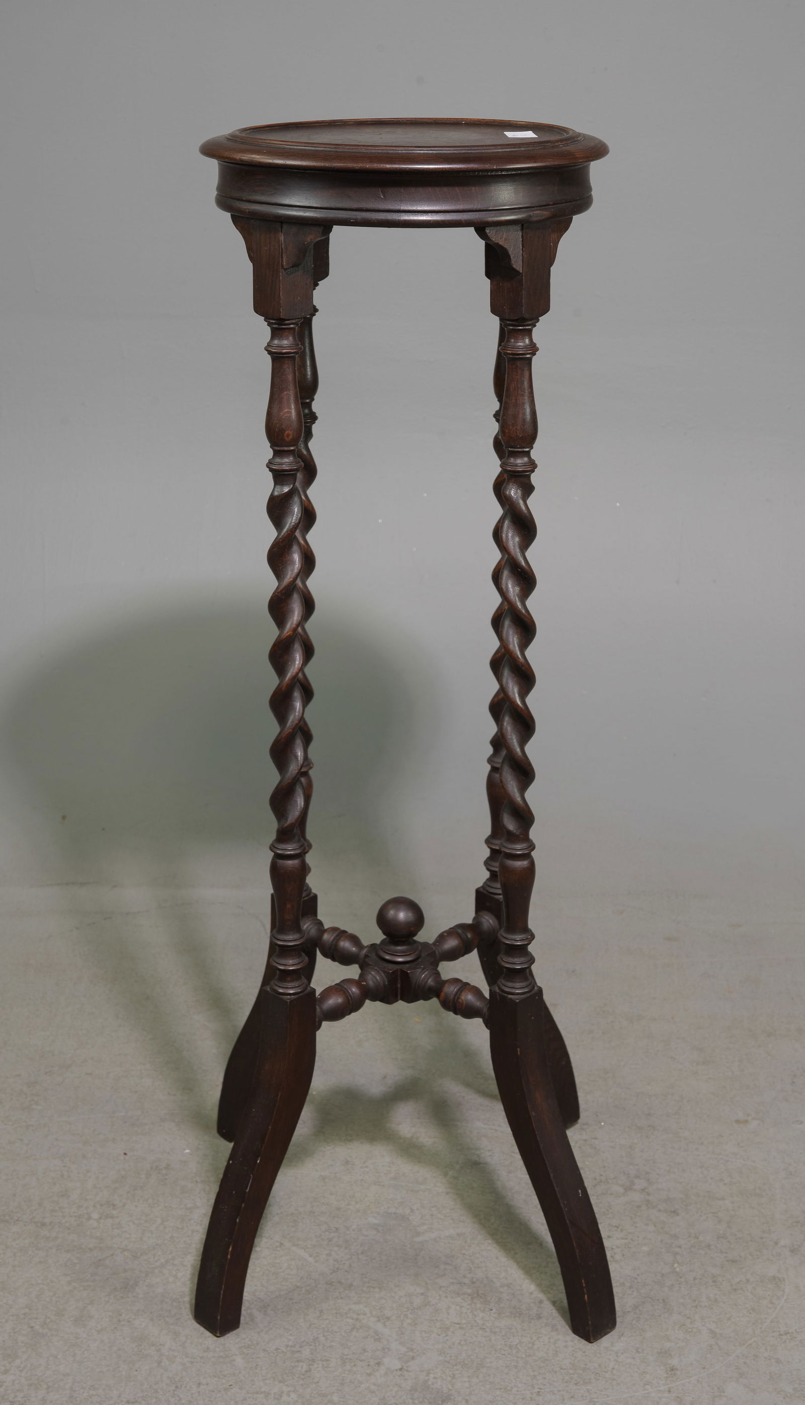 British Oak Barley Twist Pedestal / Stand #1: British Oak Barley Twist Pedestal / Stand - 41.5 in tall x 15 x 15