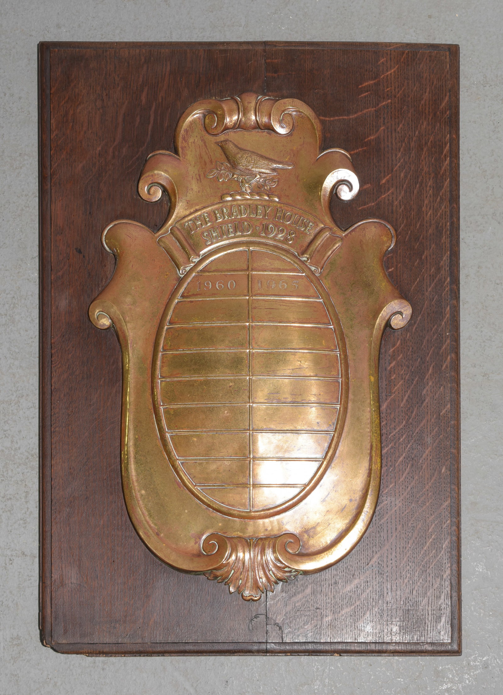 " The Bradley House Shield " Plaque: " The Bradley House Shield " Plaque - 26 in tall x 18 x 1