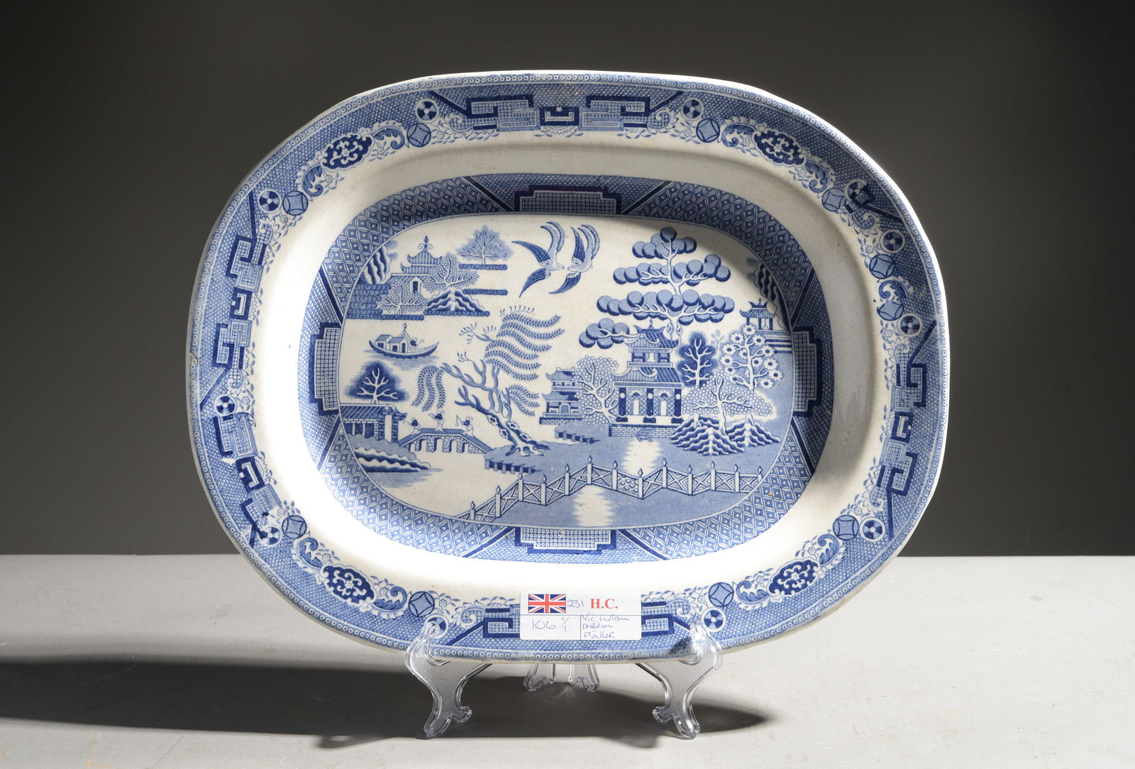 Blue & White Blue Willow Pattern Platter (1 of 3)
