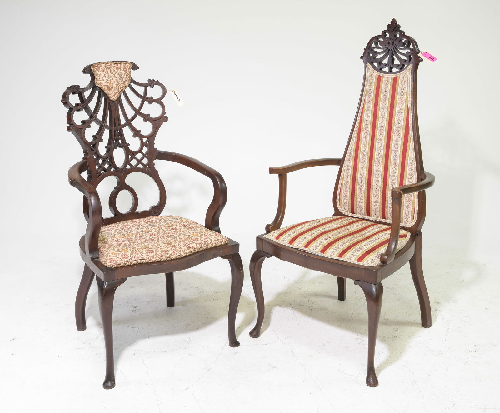 2 English Mahogany Arm Chairs (1 of 5)