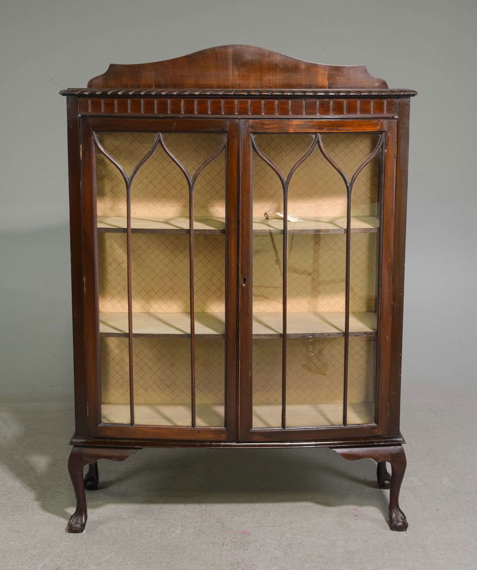 British Mahogany Ball & Claw Curio Cabinet (1 of 3)