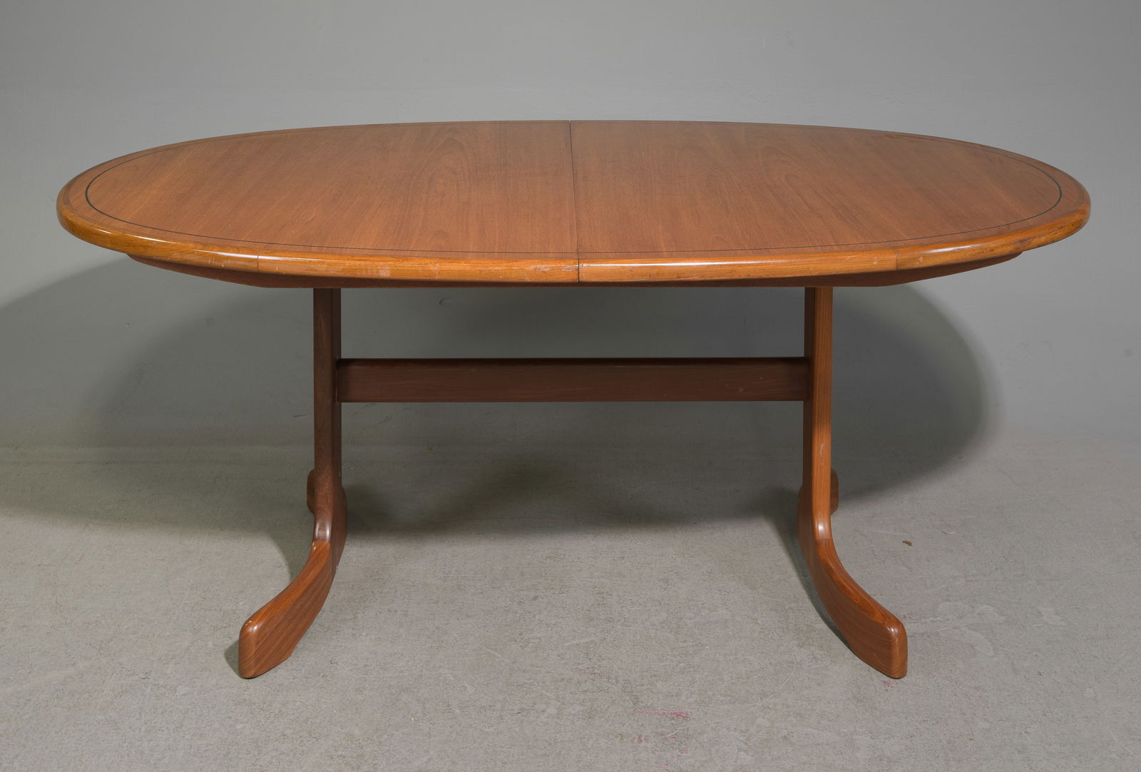 Mid Century Modern Table with Pop Up Leaf - Gplan: Danish Modern Style Oval Dining Table with Pop Up / Butterfly Leaf by British Furniture Maker G-Plan - 28.5 in tall x 64 x 42, Leaf adds an additional 18 inches, Floor to under is 24.5 inches