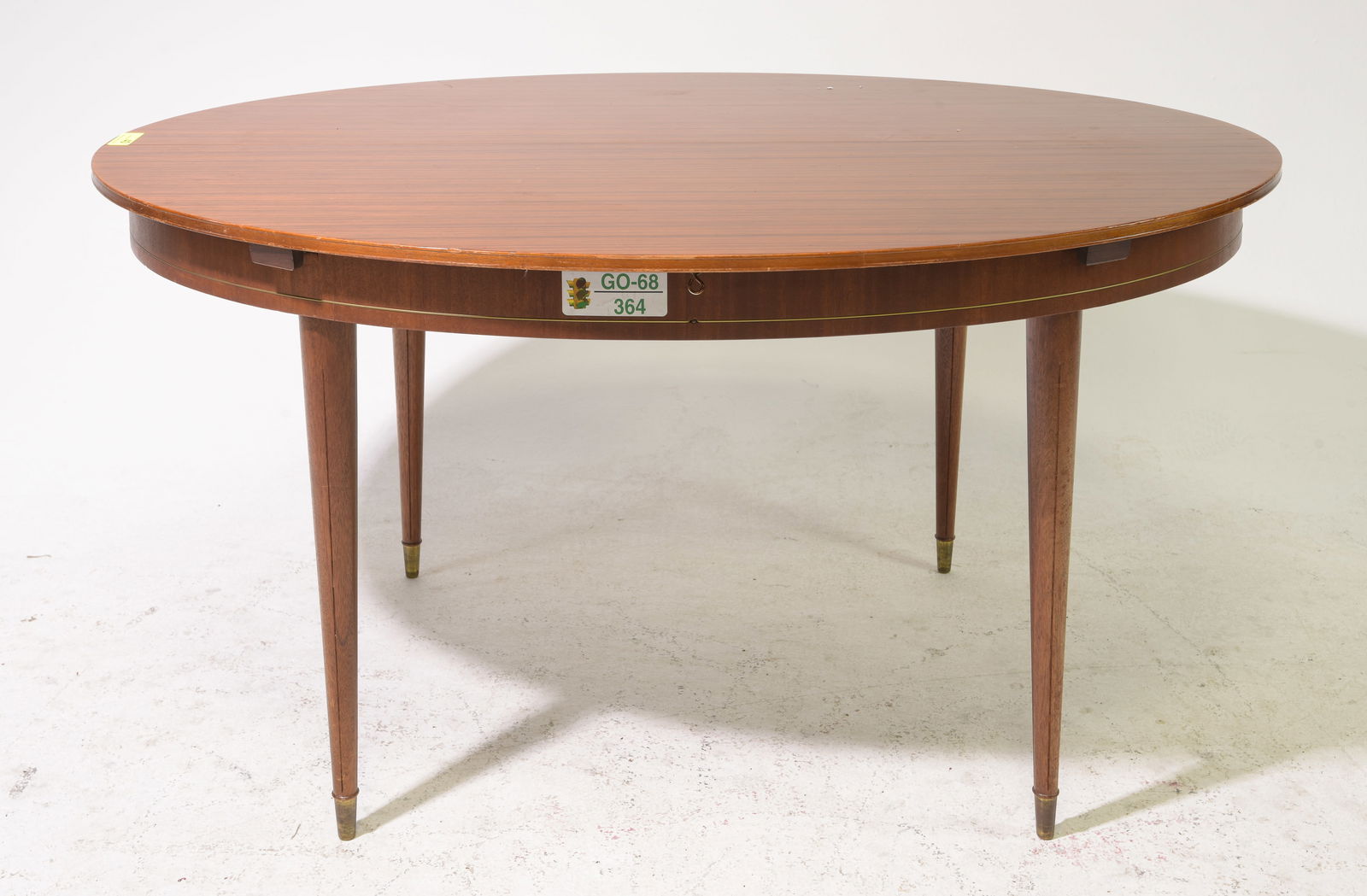 Mid Century Modern Oval Table with Pop Up Leaf (1 of 3)