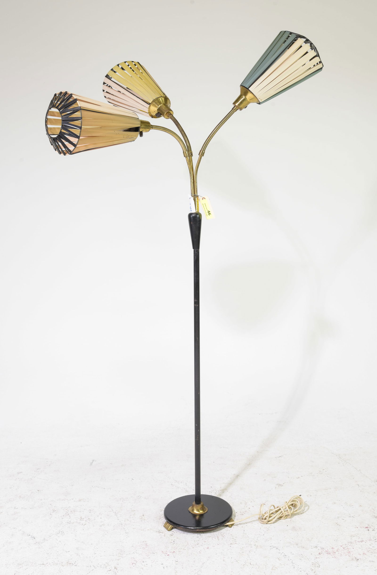 Swedish Adjustable Three Light Floor Lamp (1 of 3)