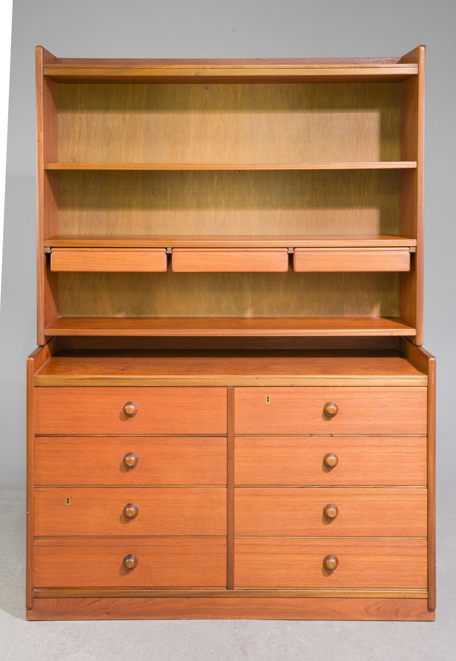 Danish Modern Bookshelf / Wall Unit - Brande: Danish Mid Century Modern Bookshelf / Wall Unit - Brande - 62 in tall x 43 x 17