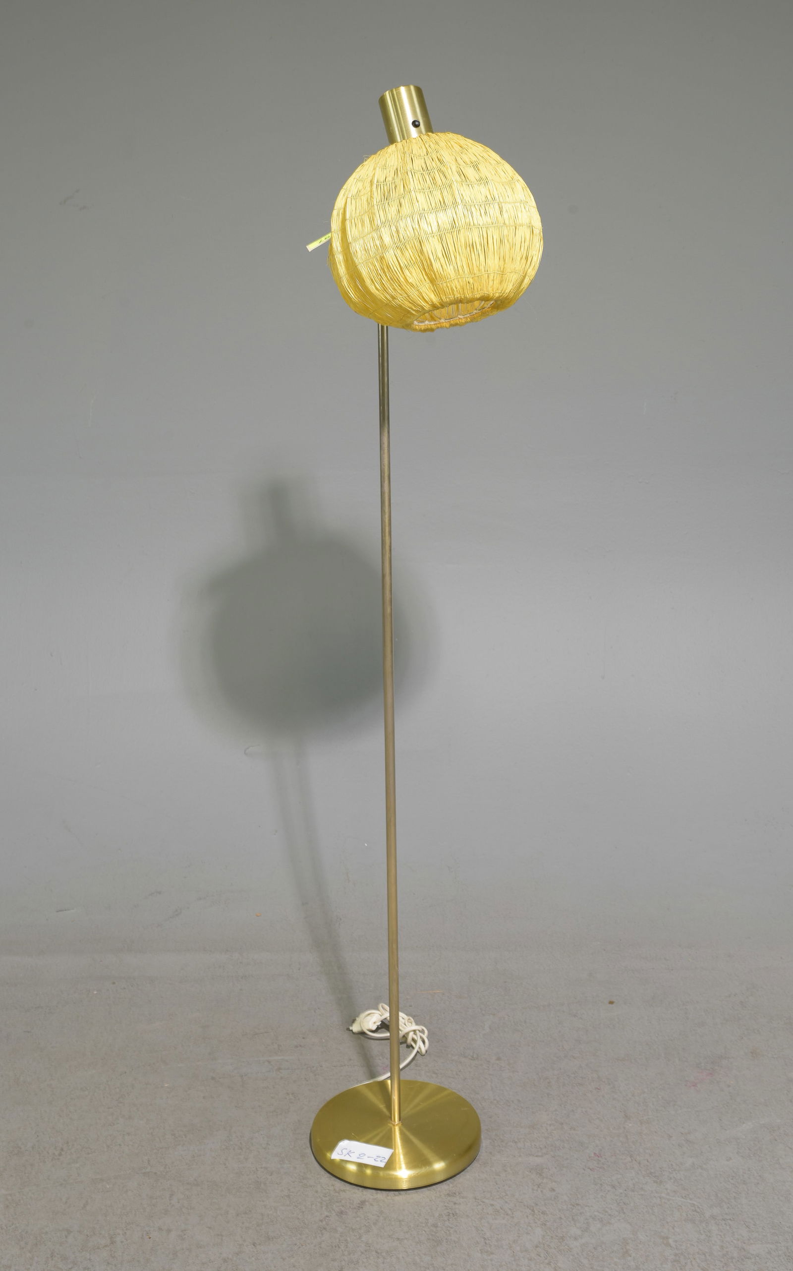 Swedish Brass Finished Floor Lamp: Swedish Brass Finished Floor Lamp - 51 in tall x 10 x 11