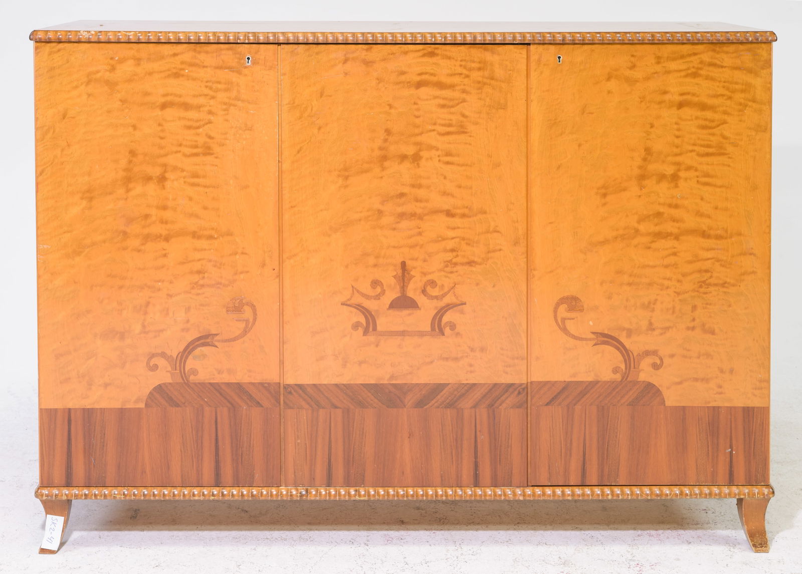 Swedish Art Deco Birch Wood High Board / Cabinet (1 of 5)