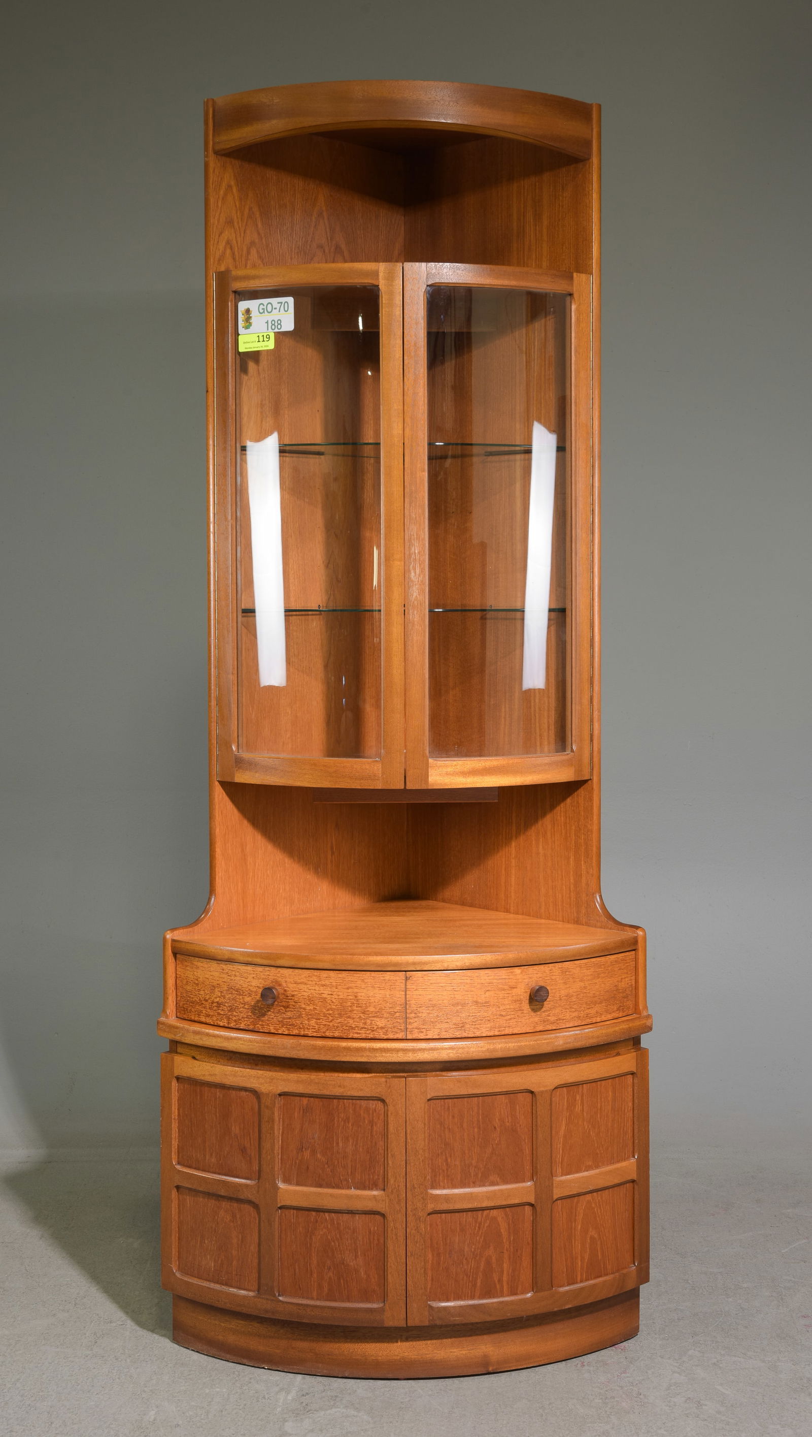 Mid Century Modern Large Corner Cabinet - Nathan (1 of 4)