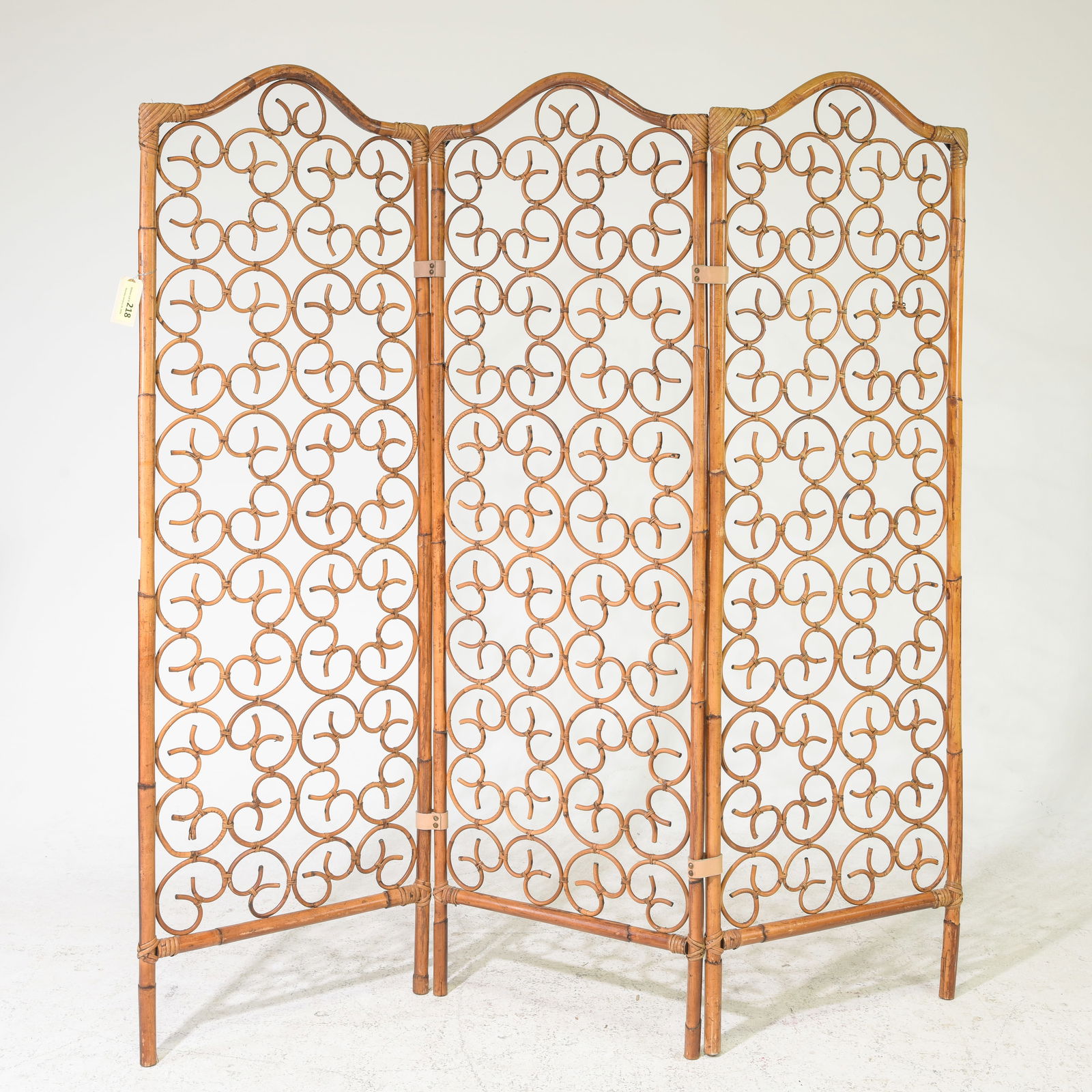 Mid Century Tiki Style 3 Panel Bamboo Screen (1 of 4)