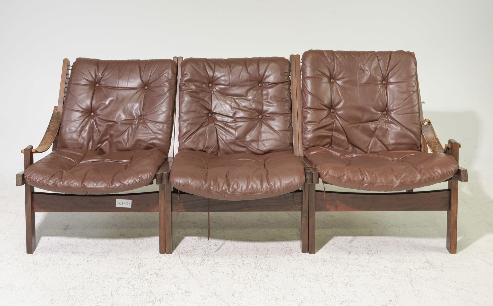 Three Piece Leather Modular Sofa " Hunter" - Norway: Three Piece Leather Modular Sofa " Hunter" - Norway - 30 in tall x 76.5 x 32, seat height is 16 in