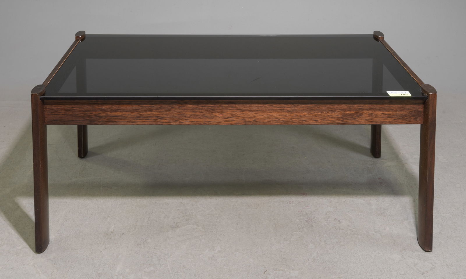 Scandinavian Mid Century Modern Glass Top Coffee Table (1 of 3)