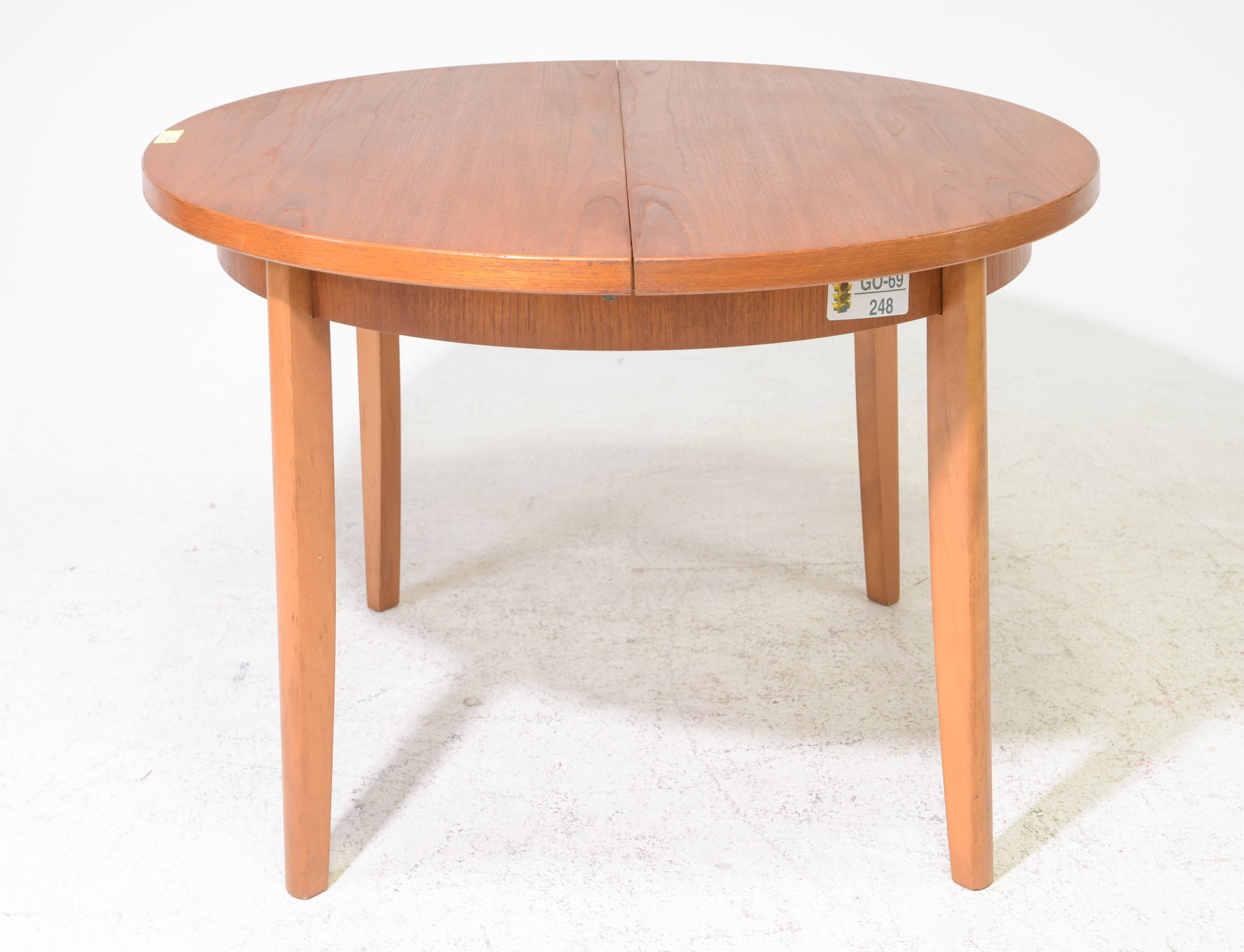 Mid Century Modern Round Pop Up Leaf Dining Table (1 of 3)