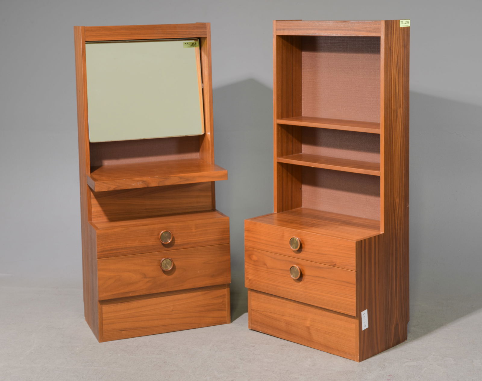 2 Mid Century Modern Dressing Cabinet: 2 Mid Century Modern Dressing Cabinet - 49 in tall x 22 x 14.5