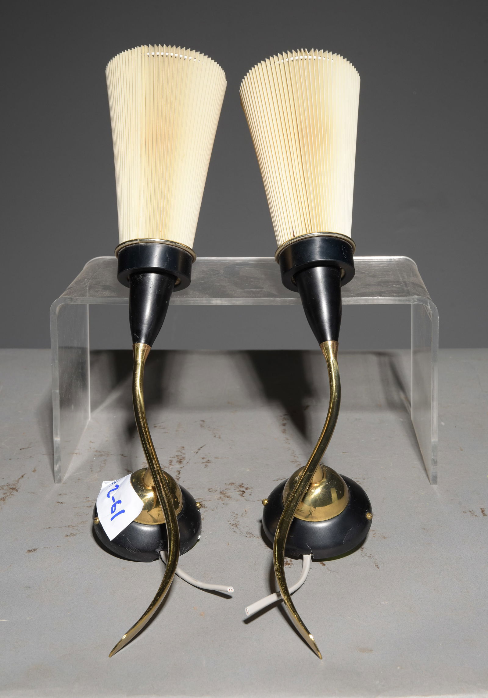 2 Scandinavian Mid Century Modern Wall Sconces (1 of 2)