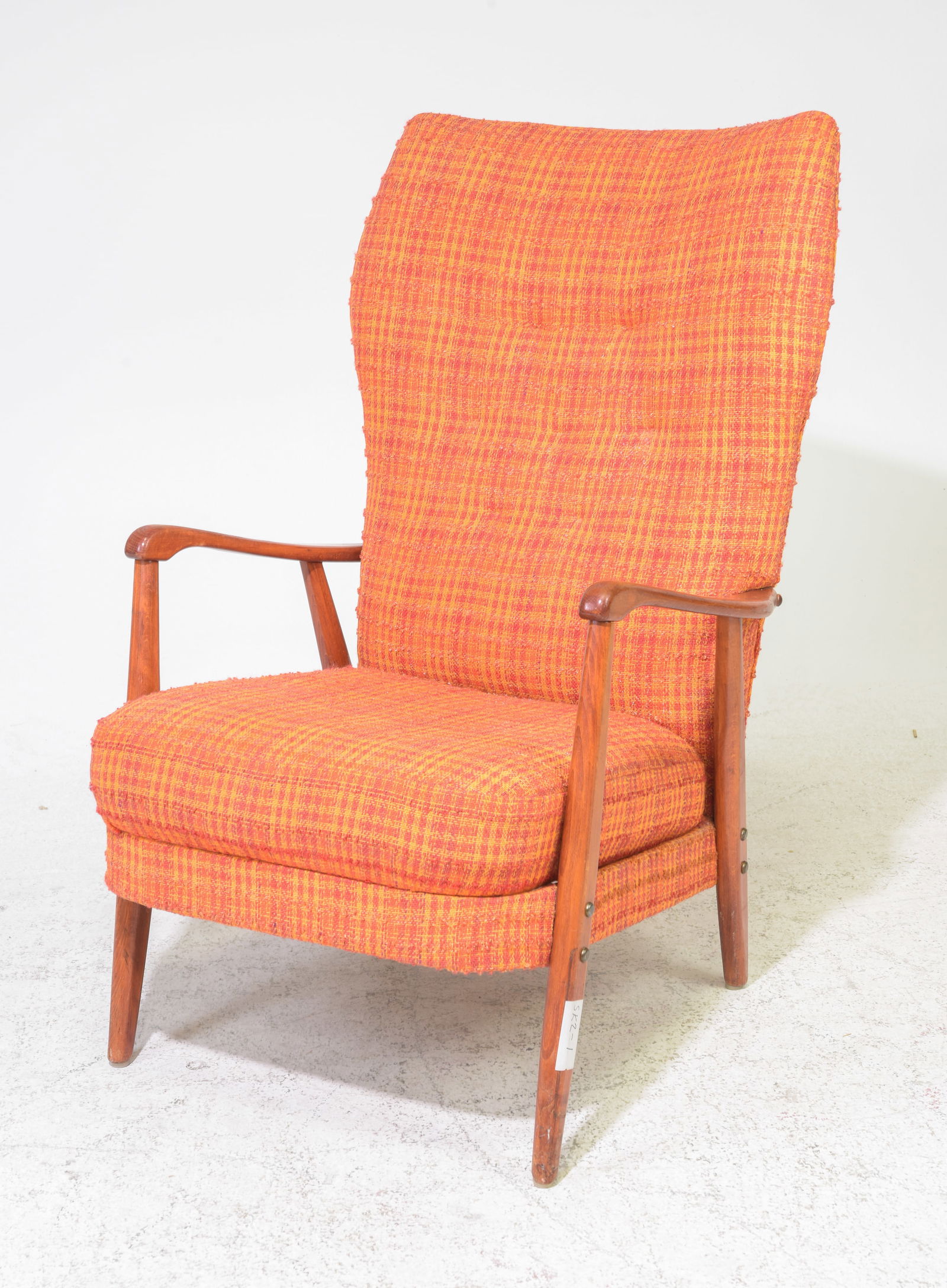 Swedish Mid Century Modern High-Back Arm Chair (1 of 4)
