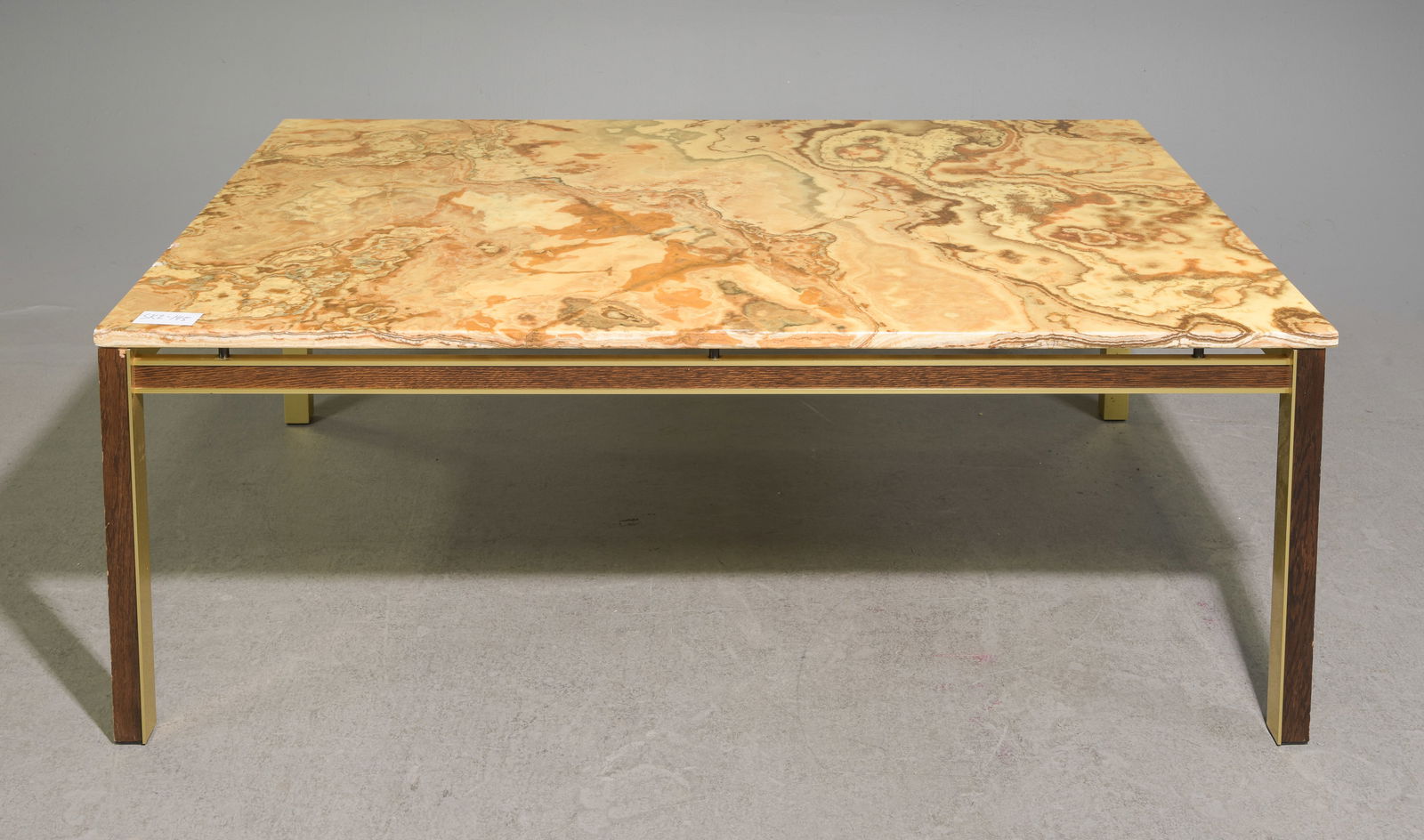 Art Deco Style Marble Top Coffee Table: Art Deco Style Marble Top Coffee Table - 20 in tall x 55 x 35.5