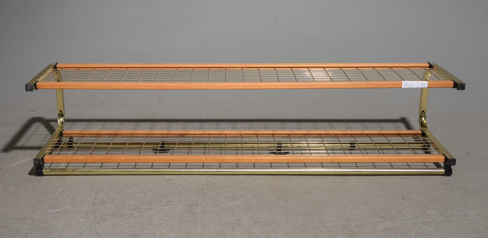 Swedish Mid Century Modern Hat Shelf: Swedish Mid Century Modern Hat Shelf - 12 in tall x 47.5 x 12