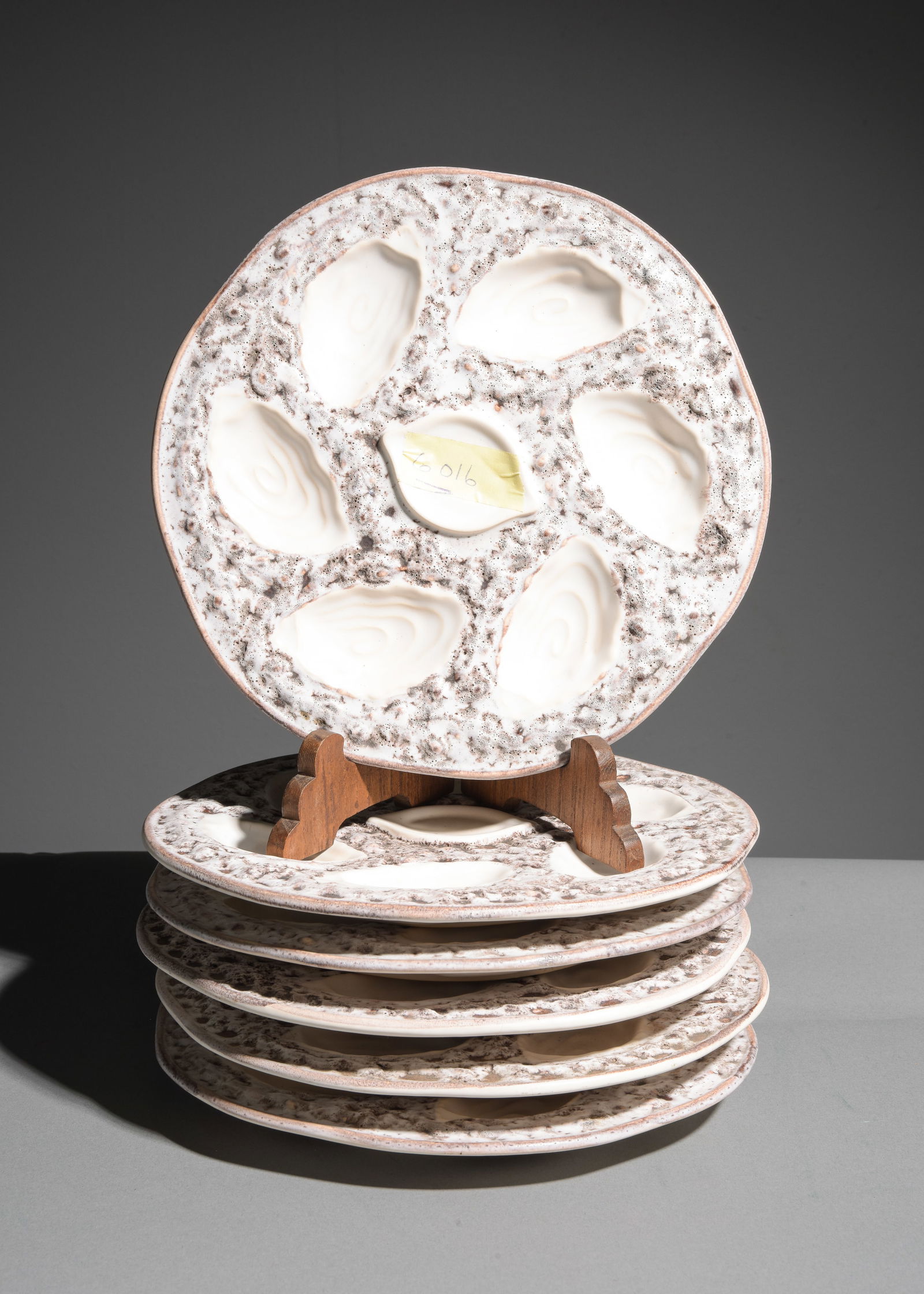 French Set Of 6 Oyster Plates (1 of 3)