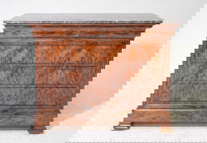 Louis Philippe Style 4 Drawers Marble Top Chest #1