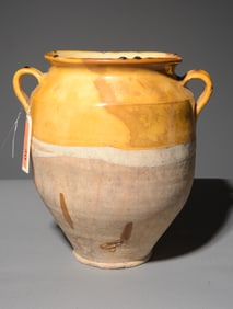 French Yellow Glazed Confit Pot #2