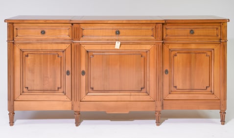 Louis XVI Style Cherry Three Door Sideboard