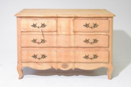 Louis XV Style 4 Drawers Bleached Chest