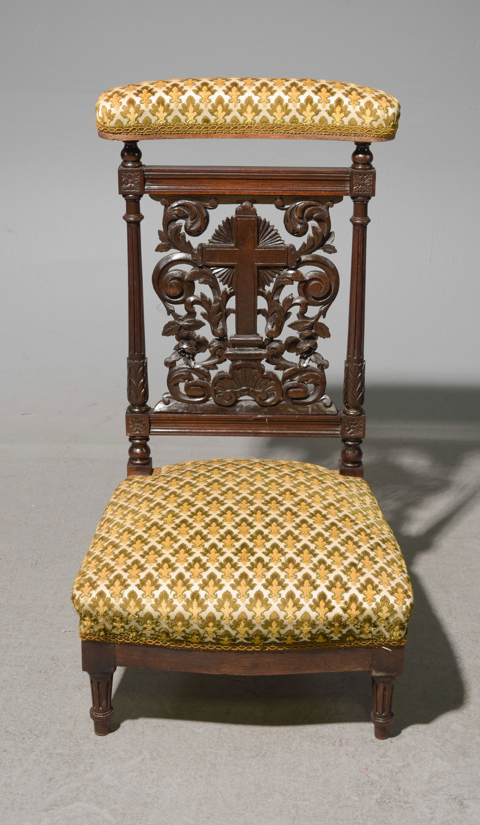 Napoleon III Style Kneeler / Prie Dieu #2: French Napoleon III Style Kneeler / Prie Dieu - 35 in tall x 18 x 18
