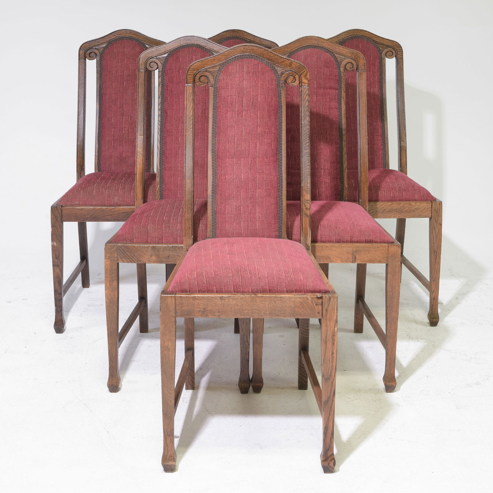 French Set of Six Oak Dining Chairs (1 of 5)