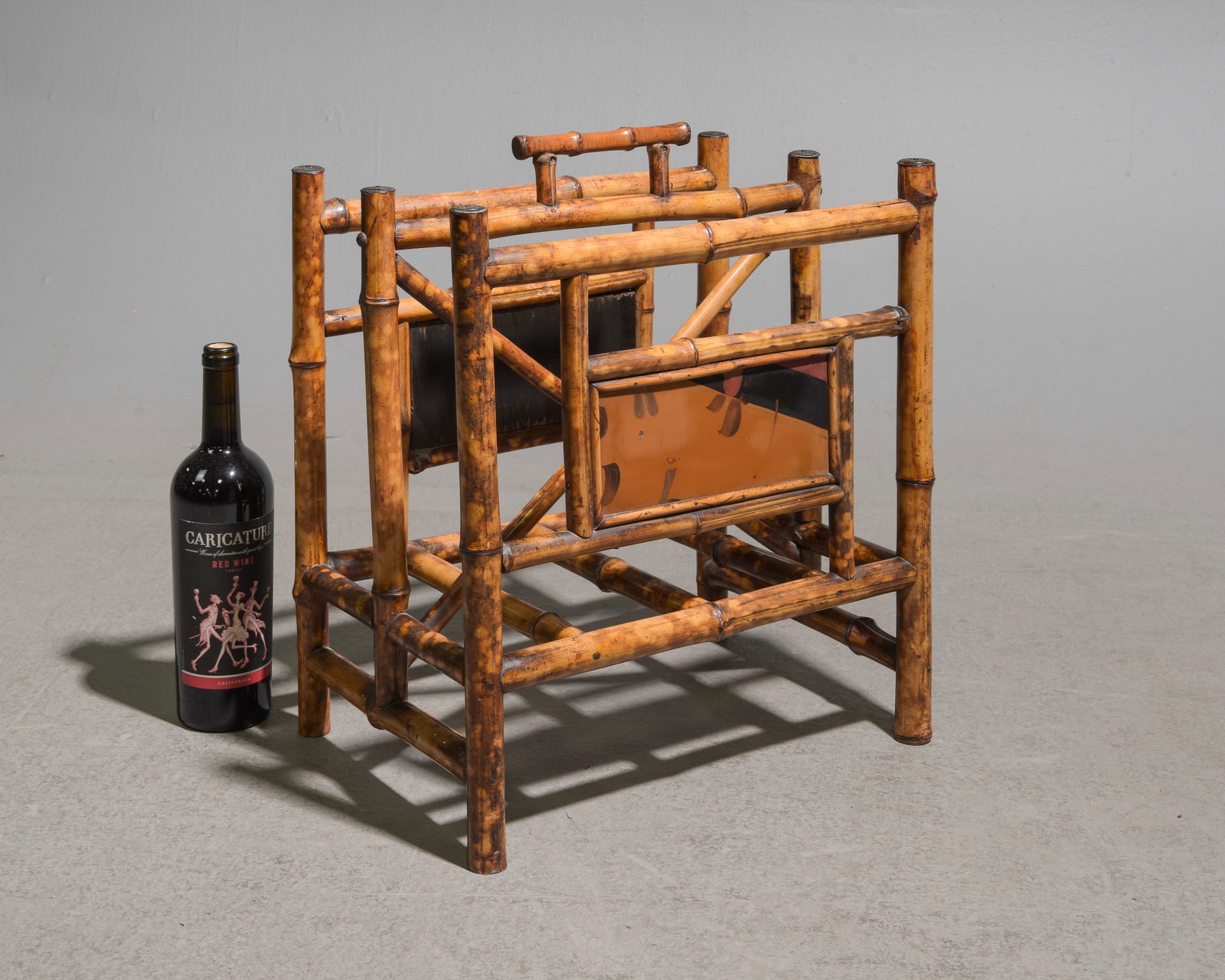 Bamboo Magazine Rack: Bamboo Magazine Rack - 19 in tall x 16.5 x 11