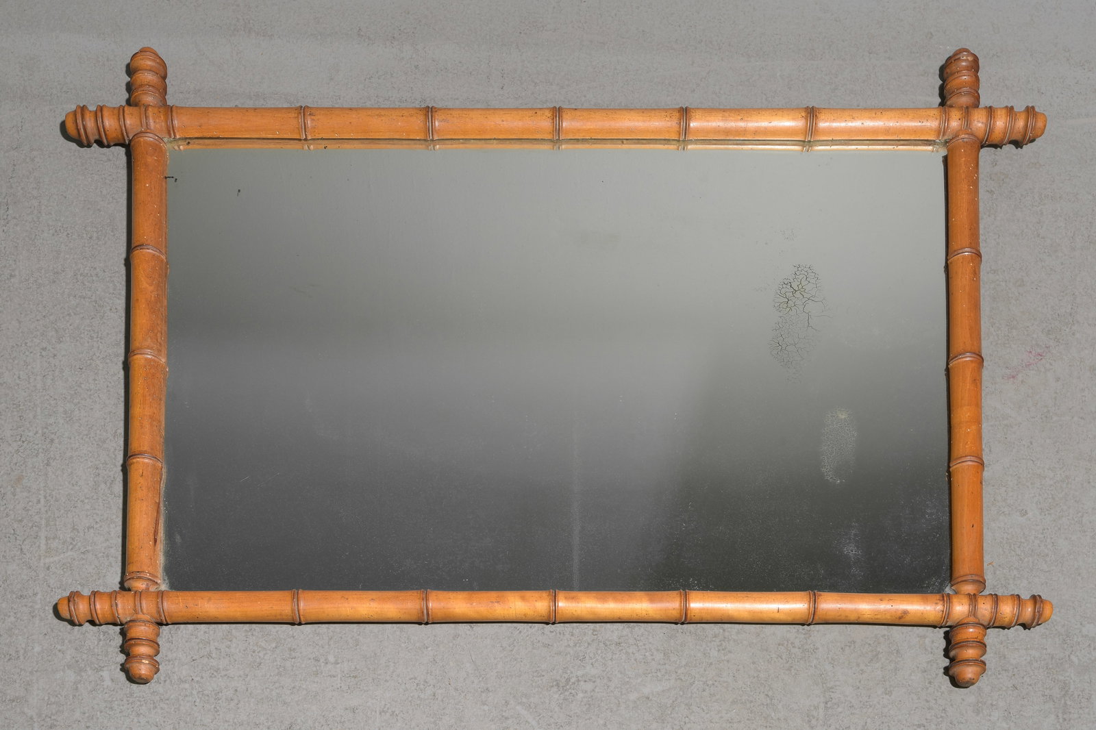 Faux Bamboo Framed Large Mirror: Faux Bamboo Large Mirror - 40.5 in tall x 30 x 2