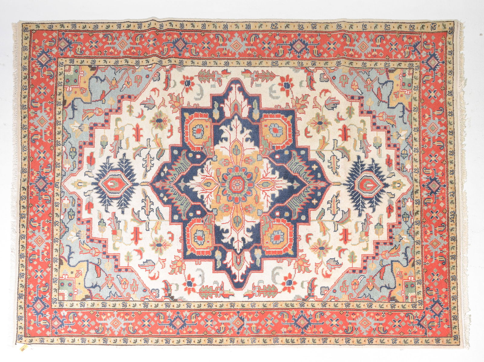 Hand Knotted Serapi Rug - 9'10 x 8'1: Hand Knotted Serapi Rug - 9'10 x 8'1