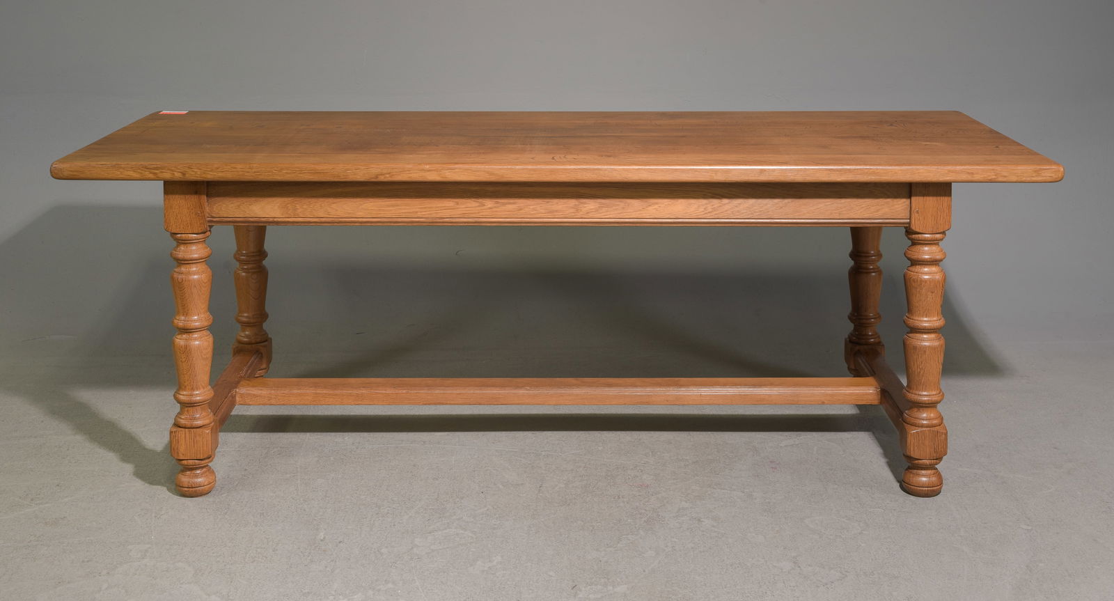 French Solid Oak Farmhouse Table: French Solid Oak Farmhouse Table - 30 in tall x 84 x 32, Floor to apron is 24 inches and the space between the legs is 59 inches