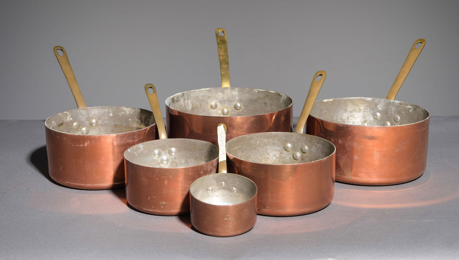 French Polished Copper Set of 6 Sauce Pans (1 of 5)