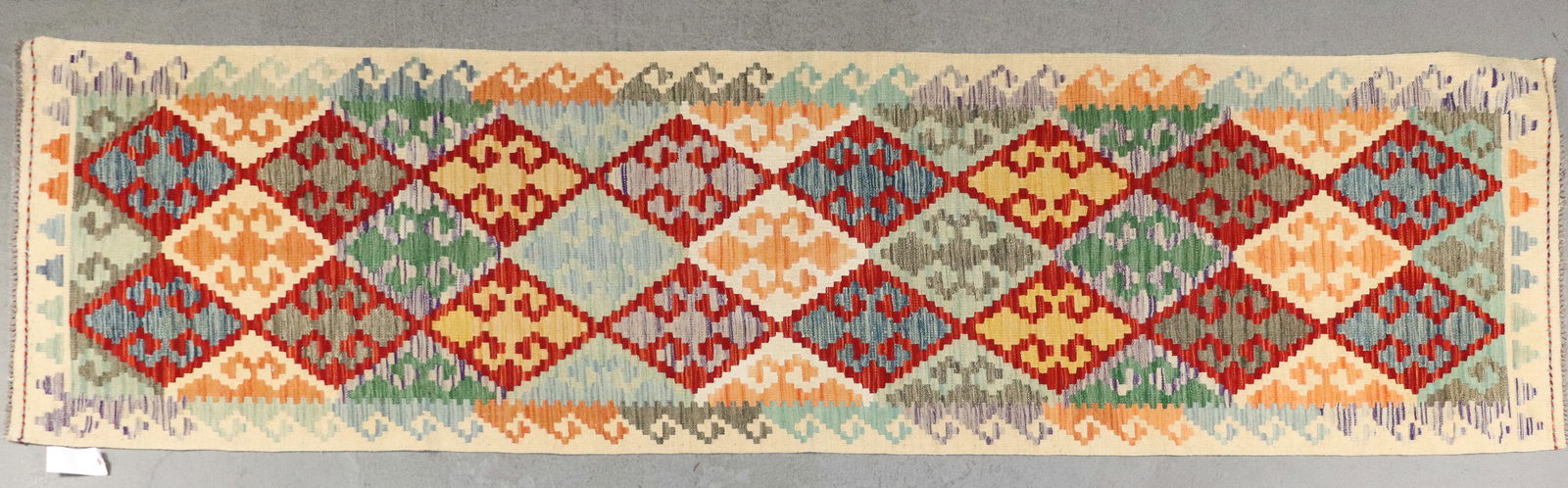 Flat Woven Kilim Rug - 9'9 X 2'9 (1 of 4)