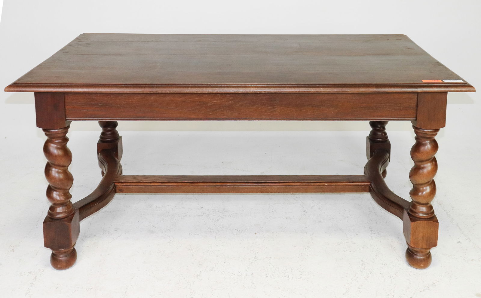 Louis XIII Style Oak French Twist Farmhouse Table (1 of 6)