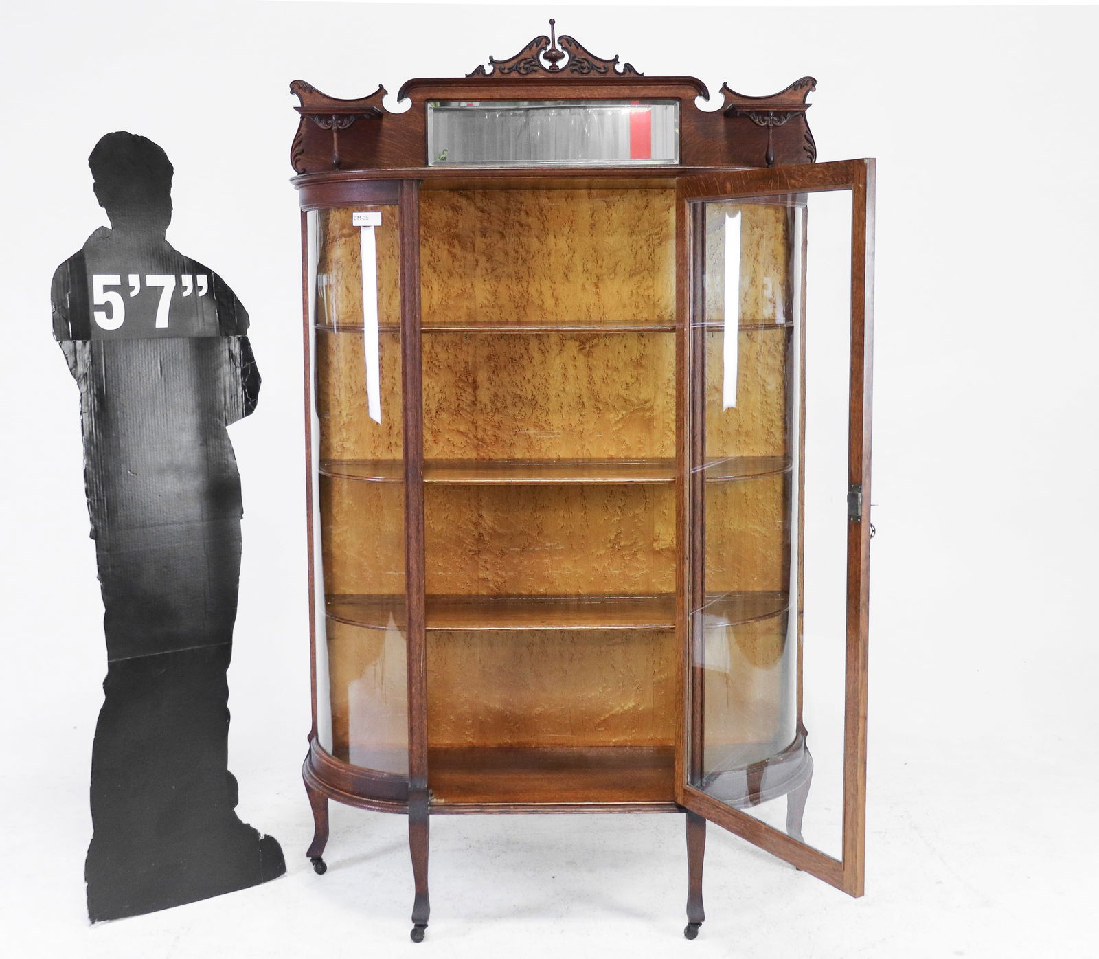 American Oak Display Cabinet / Showcase - 2