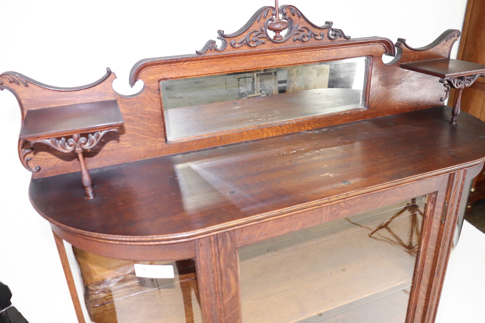 American Oak Display Cabinet / Showcase - 3