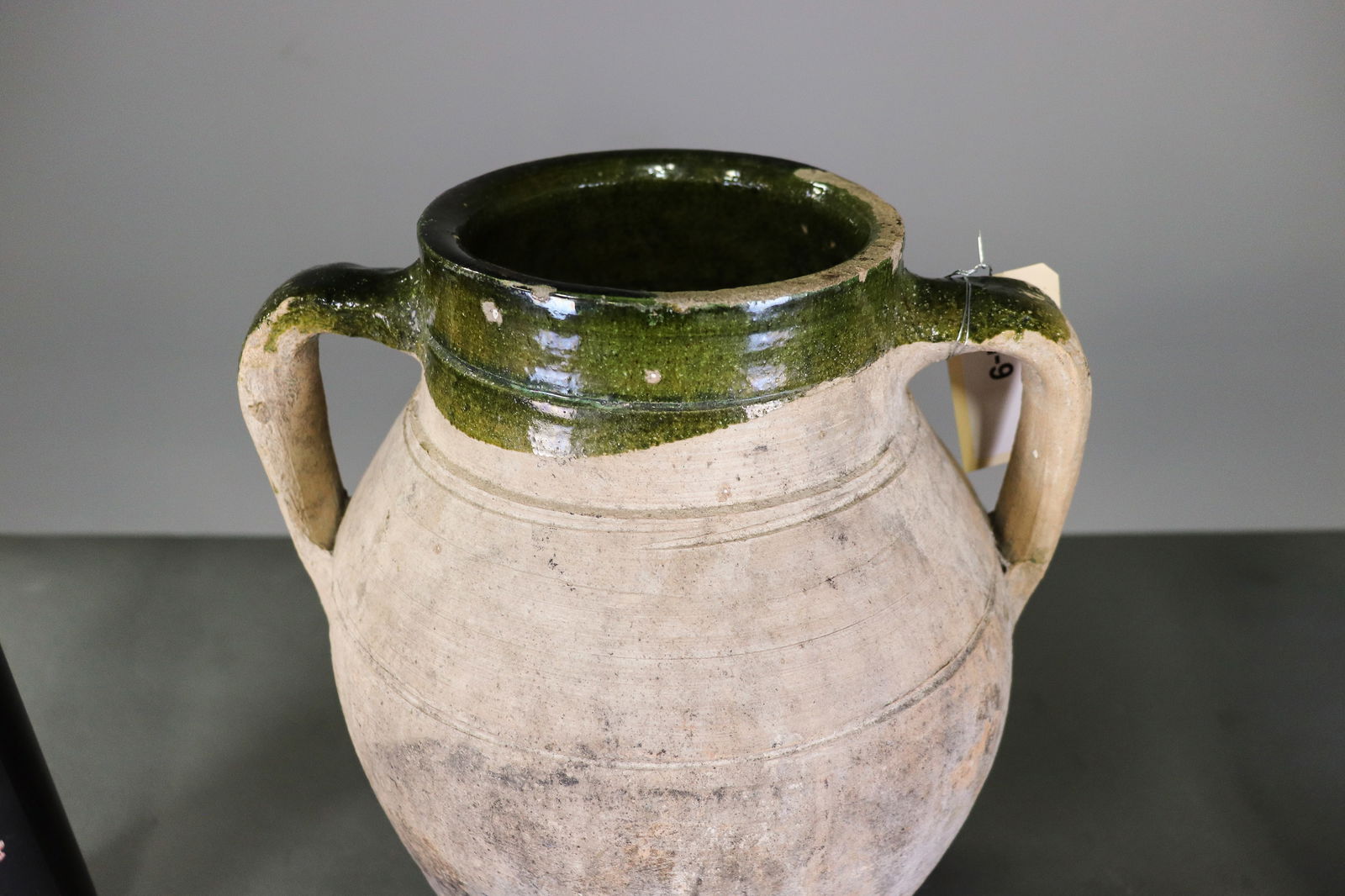 Two Green Glazed Olive Jars - 2