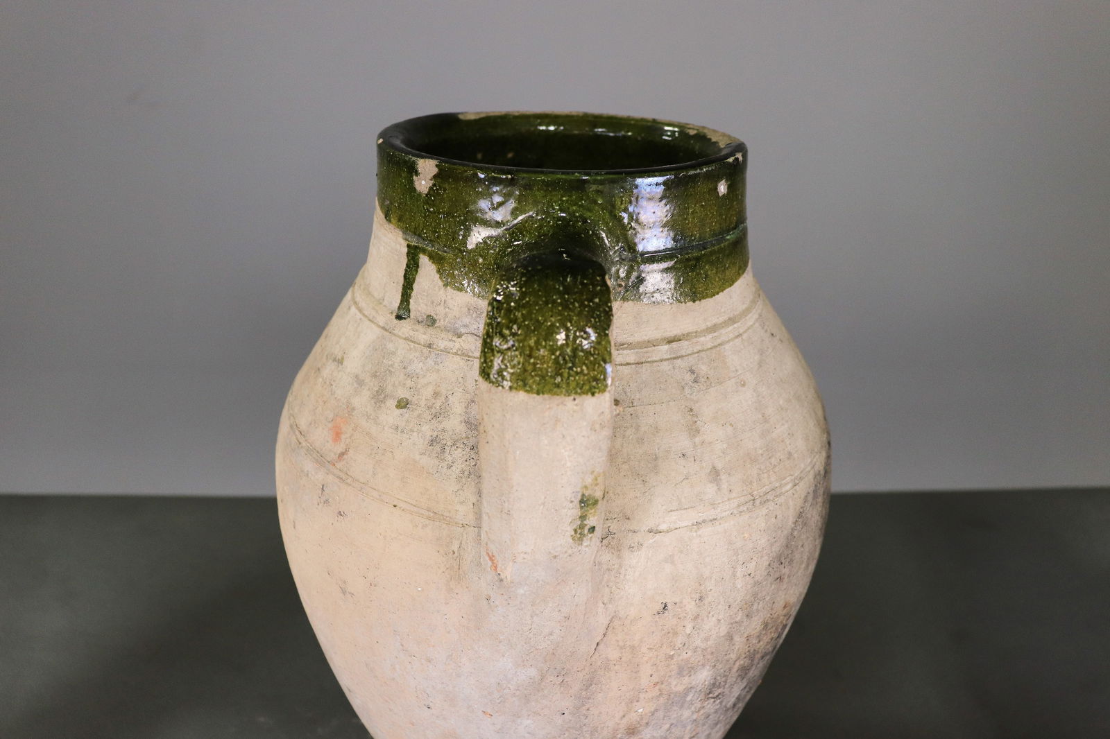 Two Green Glazed Olive Jars - 3