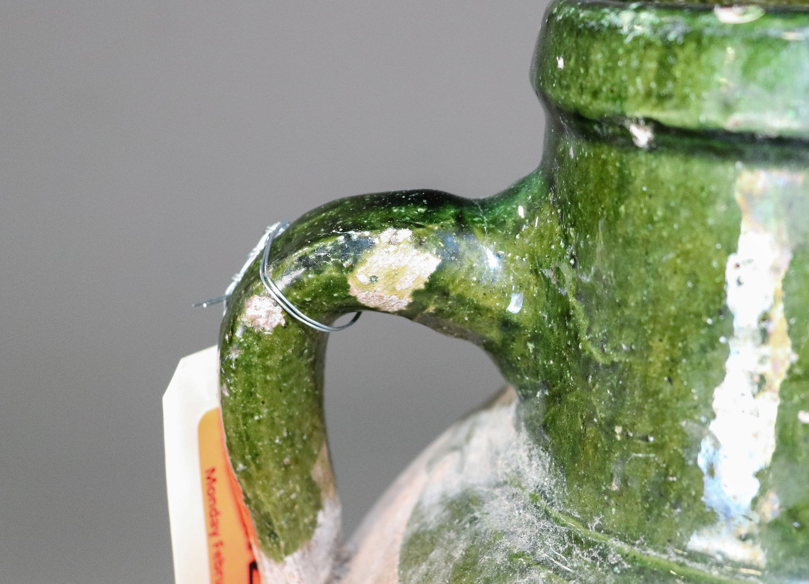 Two Green Glazed Olive Jars - 8