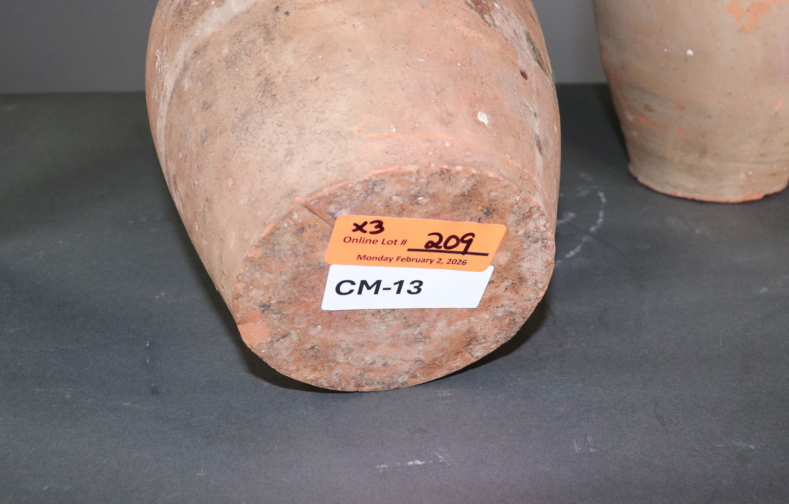 Three Green Glazed Olive Jars - 7