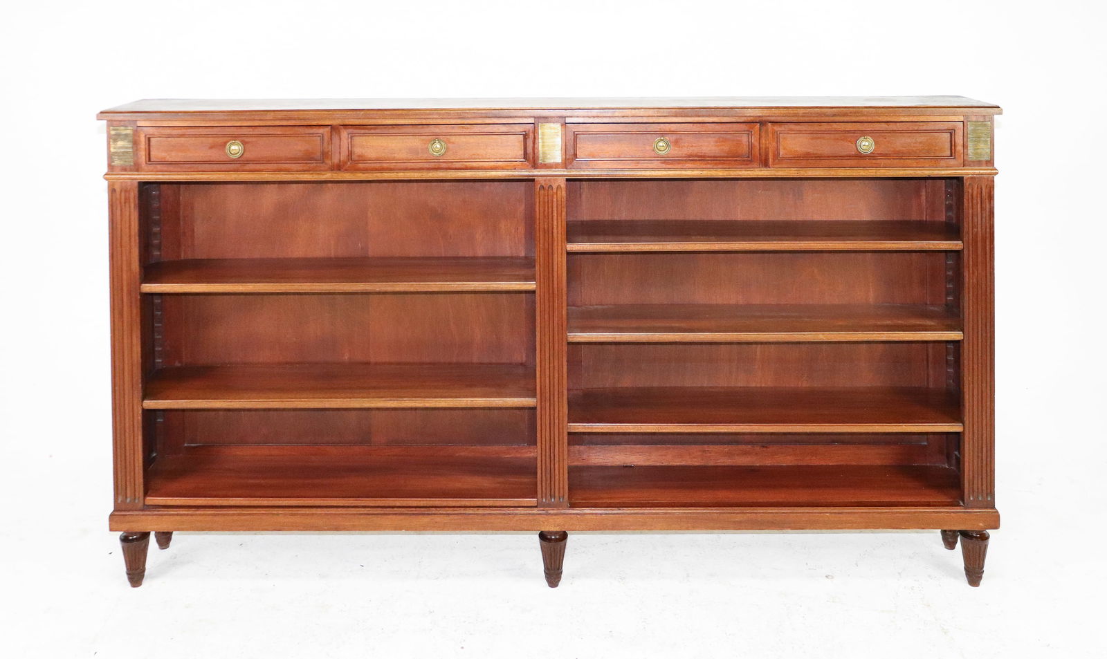 Louis XVI Style Mahogany Bookcase: French Louis XVI Style Mahogany Bookcase - 45 in tall x 51 x 10.5