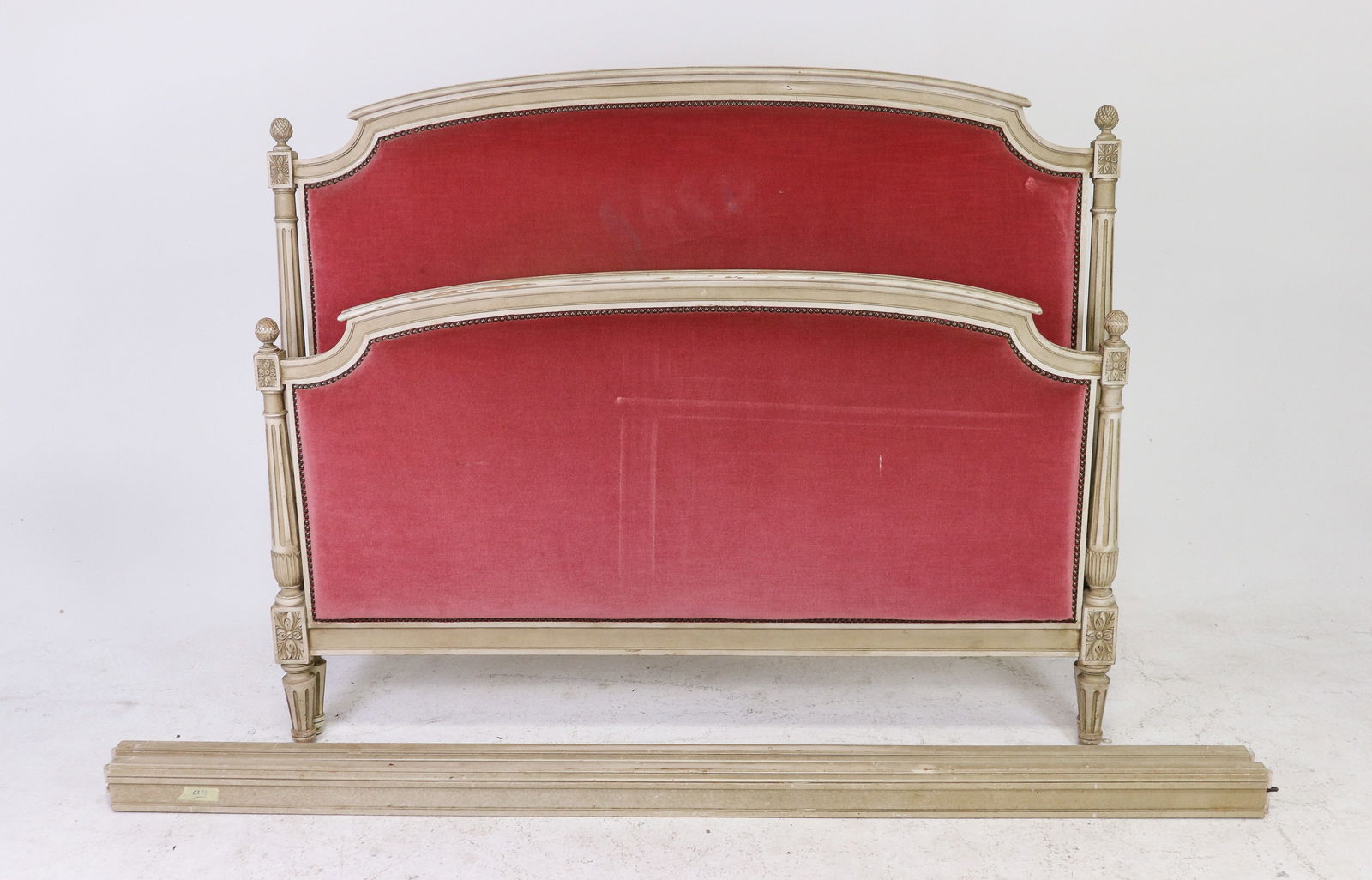 Louis XVI Style Painted Upholstered Bed (1 of 3)